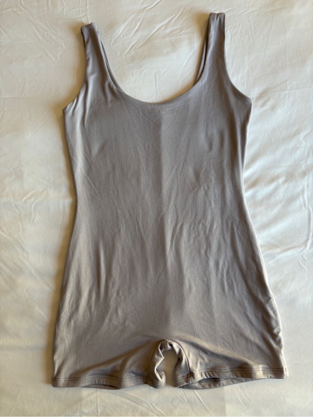 Jova Grey Buttery Soft Tank Romper One Piece Casual Everyday